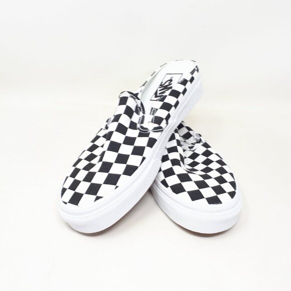 Vans Classic Slip-On Mule Authentic Shoe Sneaker Black White Mens 5.5 / Womens 7 - Picture 11 of 12